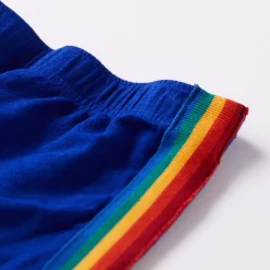 Kids*MONROW Kids Supersoft Rainbow Stripe Sweats ELECTRICBLUE