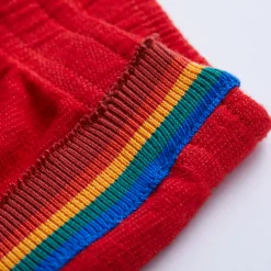 Kids*MONROW Kids Supersoft Rainbow Stripe Sweats BLOODRED