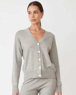 Soft Knit|Travel Essentials*MONROW Lightknit Cardigan HEATHERGREY