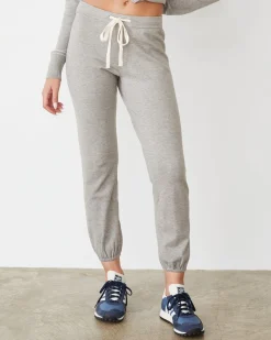 Soft Knit|Travel Essentials*MONROW Lightknit Contrast Stitch Vintage Sweat HEATHERGREY