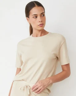 Soft Knit|Sets*MONROW Light Soft Knit Basic Tee SAND