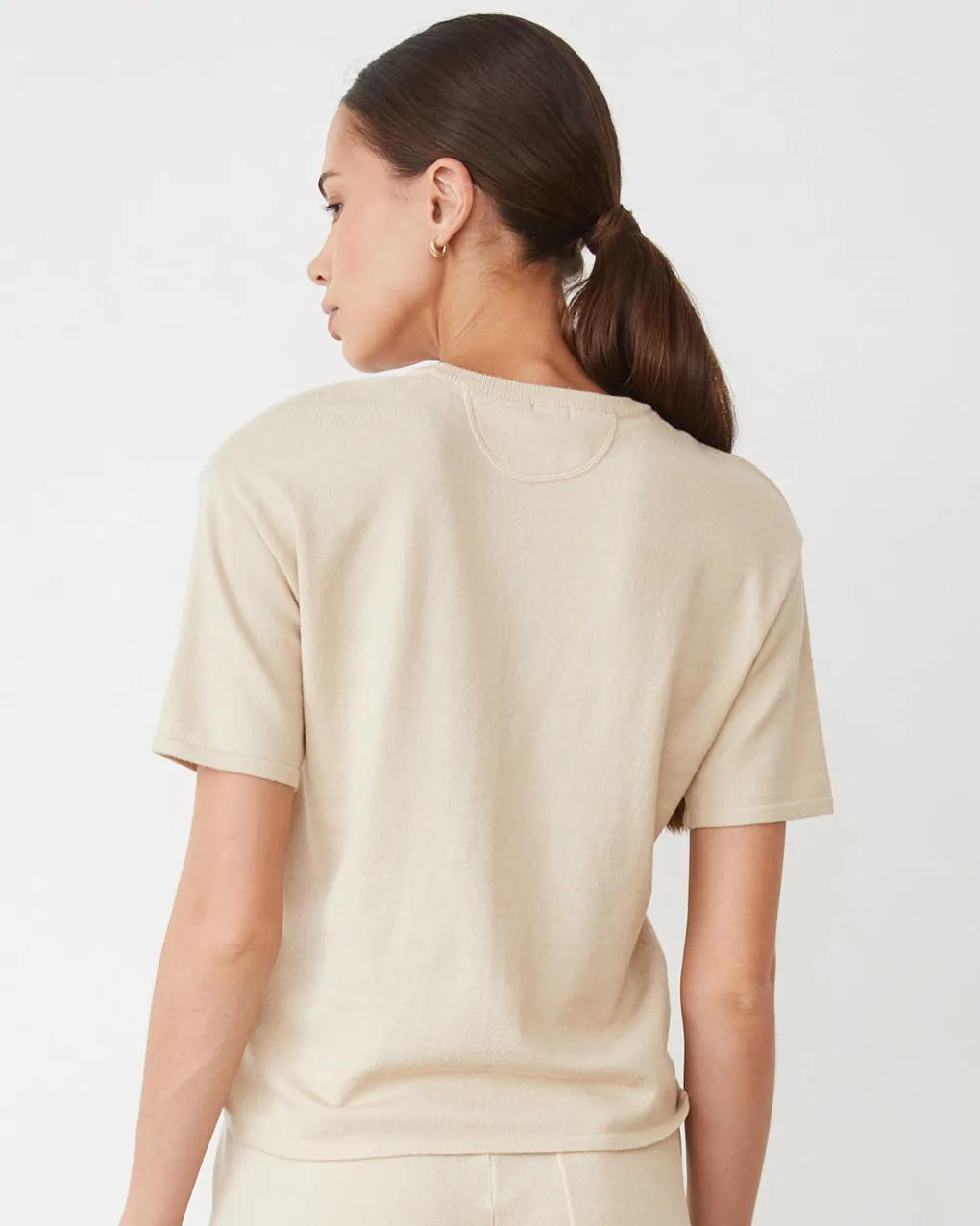 Soft Knit|Sets*MONROW Light Soft Knit Basic Tee SAND