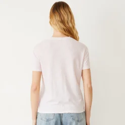 Tees*MONROW Linen Jersey Basic Crew Neck Tee PINKPEARL