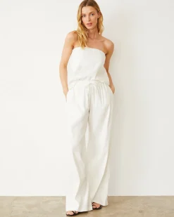 Tanks*MONROW Linen Tube Tank PEARL