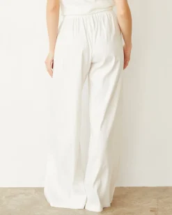 Pants*MONROW Linen Wide Leg Pant PEARL