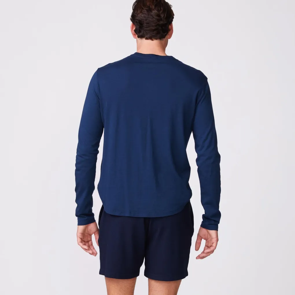 Men's Tops|Mens Sale*MONROW Long Sleeve Henley INCA