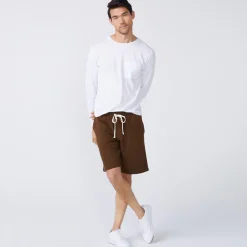 Men's Tops|Mens Sale*MONROW Long Sleeve Pocket Crew WHITE