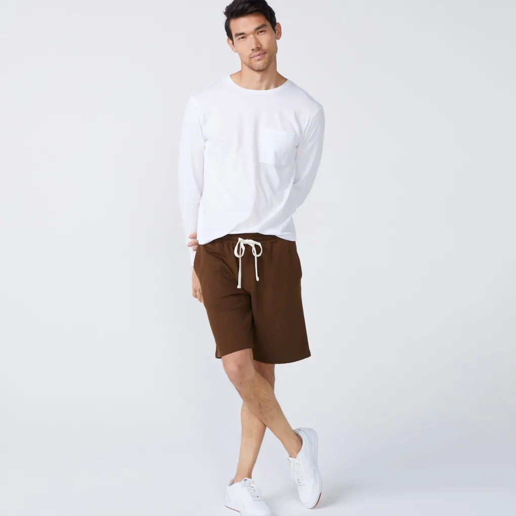 Men's Tops|Mens Sale*MONROW Long Sleeve Pocket Crew WHITE
