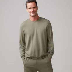 Mens Sale|Men's Sale*MONROW Lounge Sweatshirt ARMY