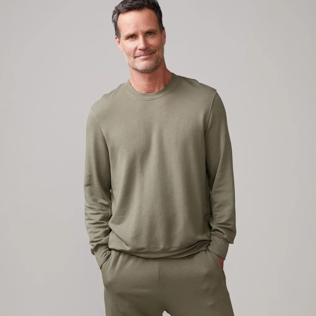 Mens Sale|Men's Sale*MONROW Lounge Sweatshirt ARMY