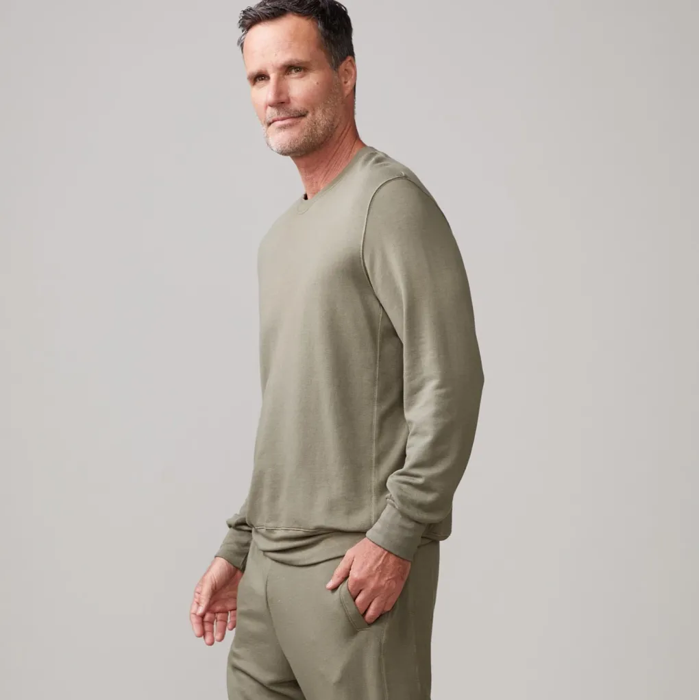 Mens Sale|Men's Sale*MONROW Lounge Sweatshirt ARMY