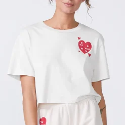 Tees*MONROW Love Letter 50's Tee WHITE