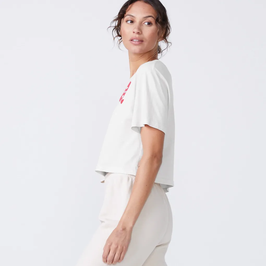 Tees*MONROW Love Letter 50's Tee WHITE