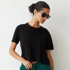 Tees*MONROW Mesh Athletic Tee BLACK