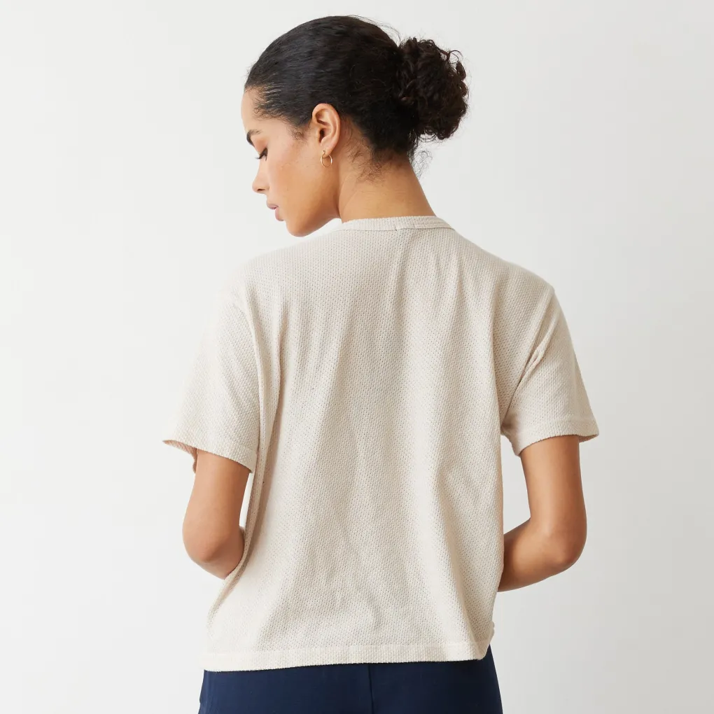 Tees*MONROW Mesh Athletic Tee BONE