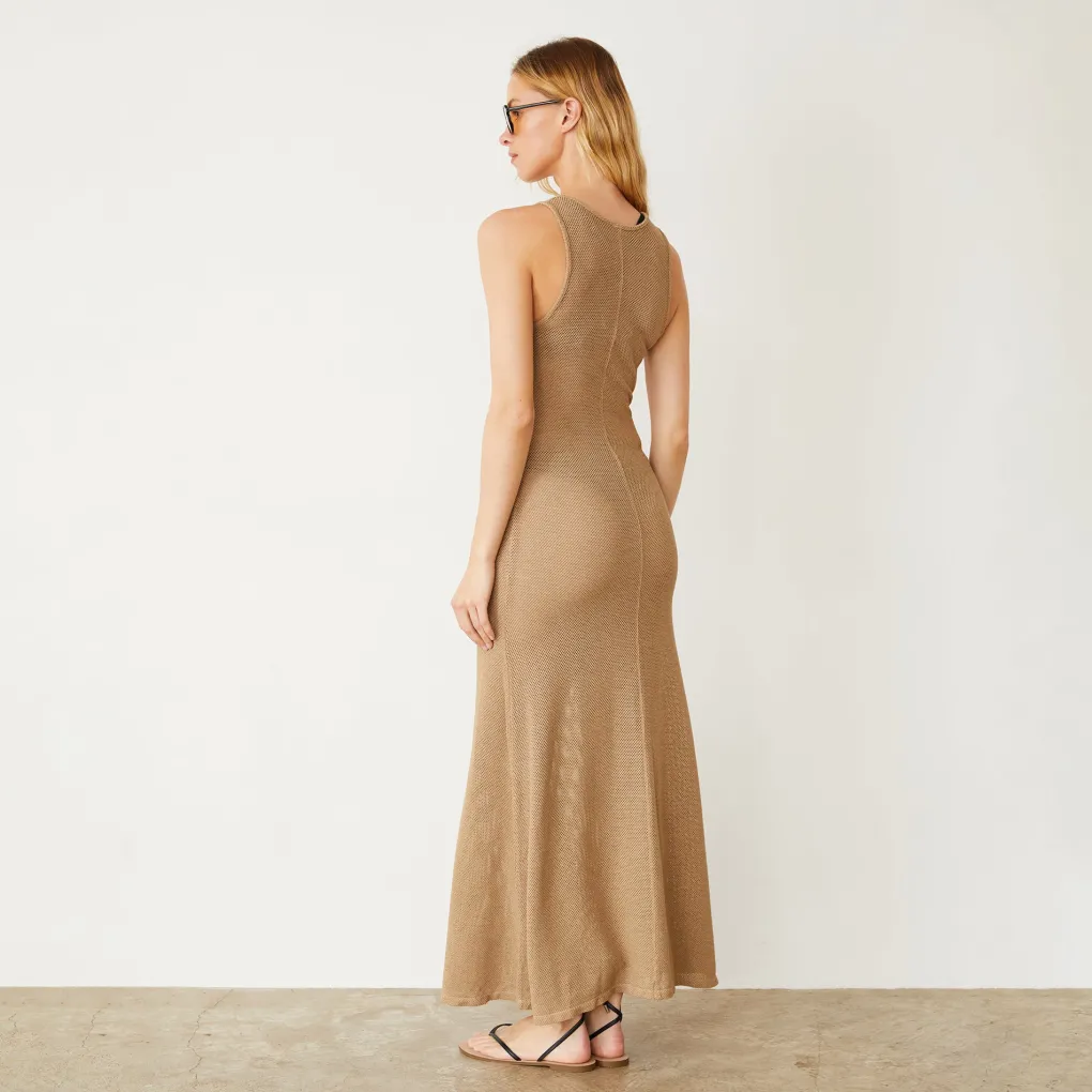 Dresses*MONROW Mesh Maxi Dress CROISSANT