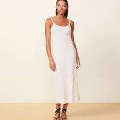 Dresses*MONROW Mesh Slit Dress BONE