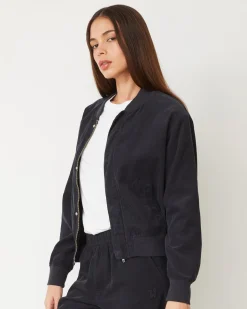 Travel Essentials|Sets*MONROW Mini Corduroy Bomber Jacket FADEDBLACK