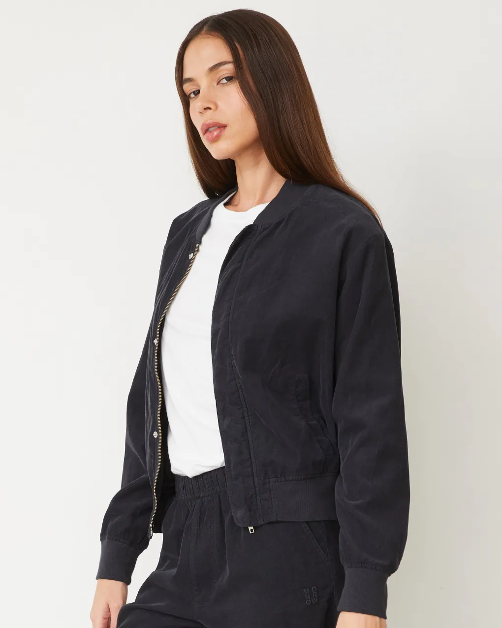 Travel Essentials|Sets*MONROW Mini Corduroy Bomber Jacket FADEDBLACK