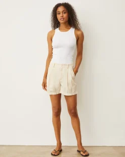 Shorts*MONROW Mini Corduroy Pleated Shorts CREAM