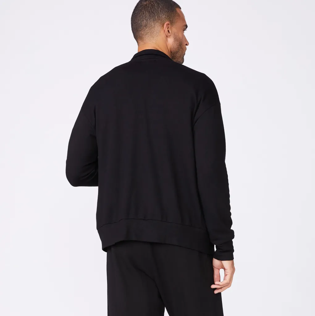 Mens Sale|Men's Sale*MONROW Mock Neck Zip Up BLACK
