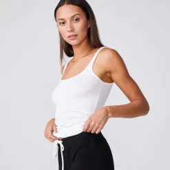 Tanks*MONROW Narrow Rib Tank - Color WHITE