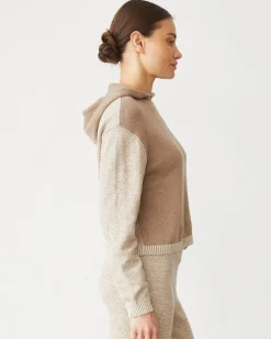 Sets|Hoodies*MONROW Organic Cotton Cashmere Hooded Sweater WALNUT