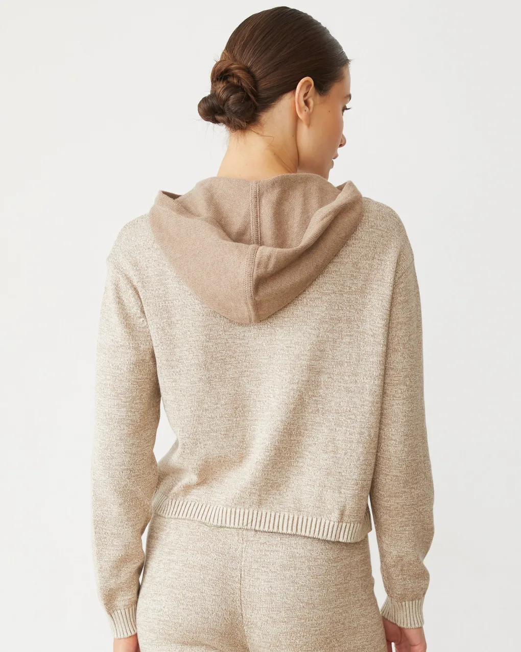 Sets|Hoodies*MONROW Organic Cotton Cashmere Hooded Sweater WALNUT