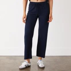 Sweats*MONROW Organic Jersey Crop Pant DARKNAVY