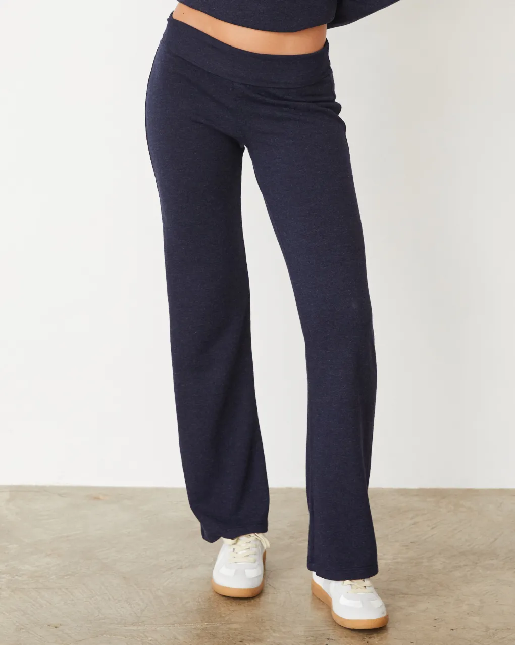 Travel Essentials|Sets*MONROW Original Fleece Flare Pant HEATHEREDNAVY