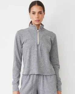 Travel Essentials|Sets*MONROW Original Fleece Half Zip Sweatshirt GRANITE