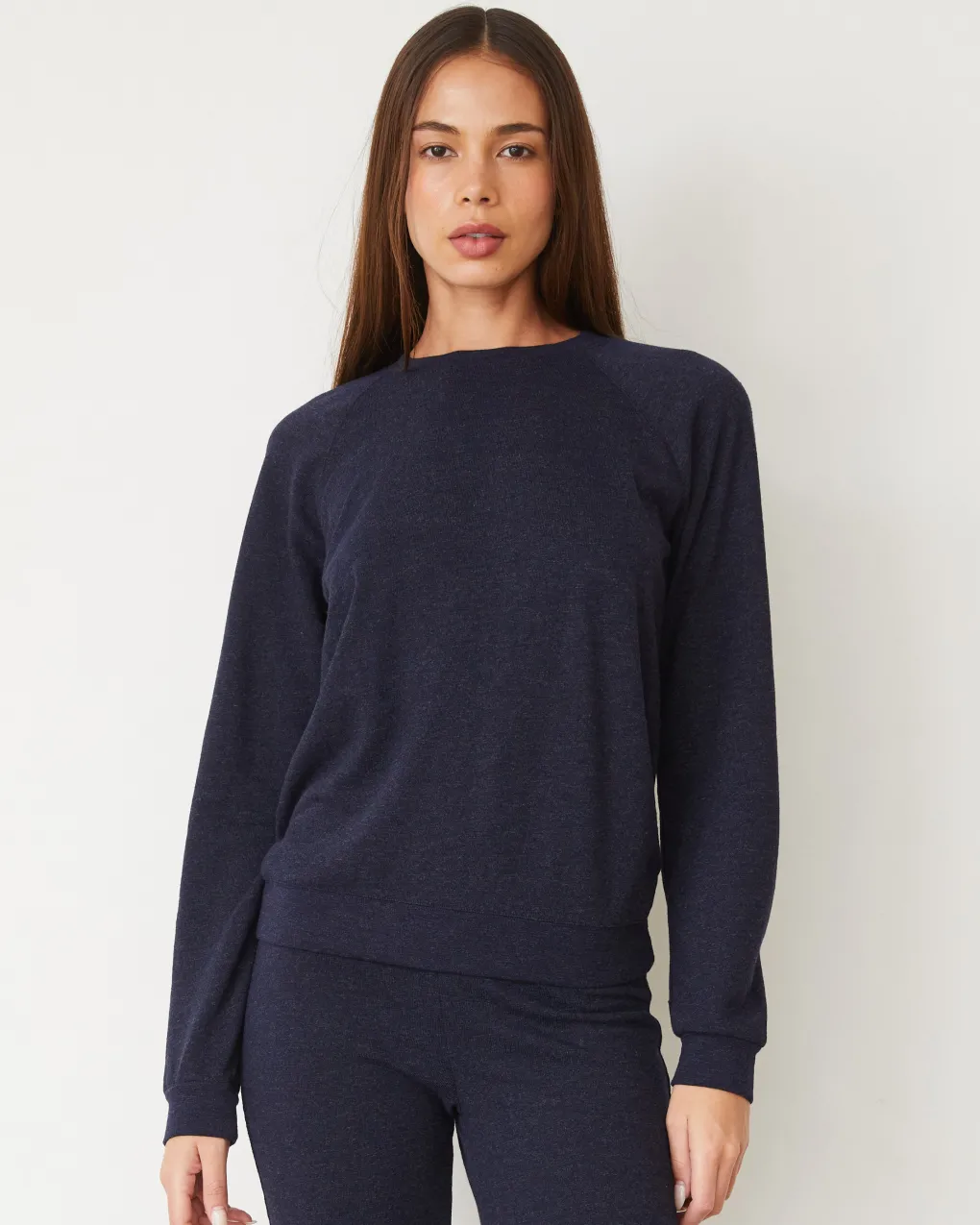 Travel Essentials|Sets*MONROW Original Fleece Vintage Raglan HEATHEREDNAVY