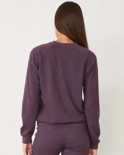 Travel Essentials|Sets*MONROW Original Fleece Vintage Raglan HEATHEREDGRAPE