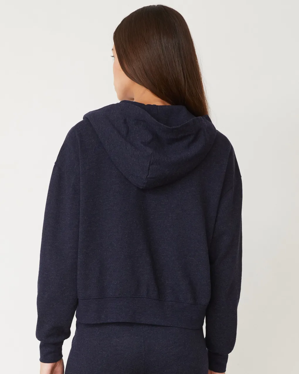 Travel Essentials|Sets*MONROW Original Fleece Zip Up Hoody HEATHEREDNAVY