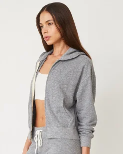 Travel Essentials|Sets*MONROW Original Fleece Zip Up Hoody GRANITE