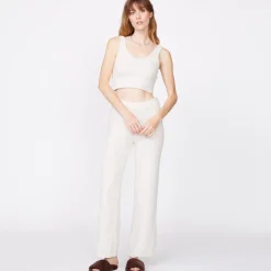Sweats*MONROW Plush Sweater Pants - Color CHALK