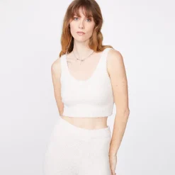 Tanks*MONROW Plush Sweater Tank - Color CHALK