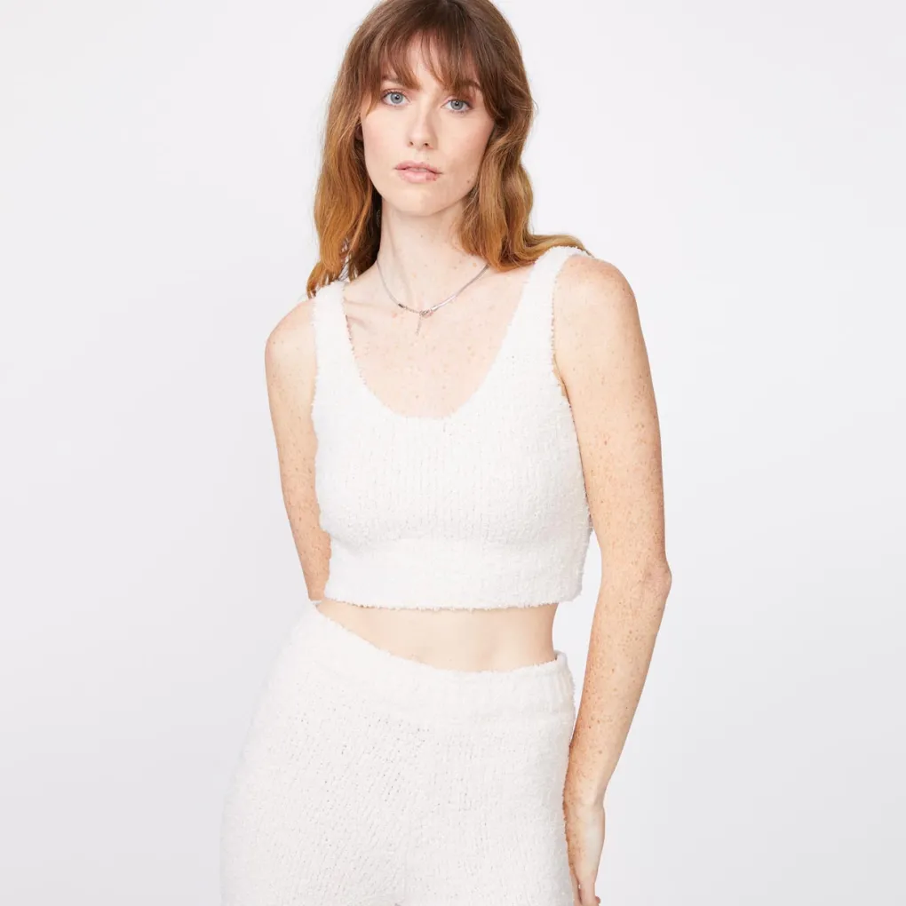 Tanks*MONROW Plush Sweater Tank - Color CHALK