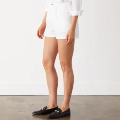 Poplin|Shorts*MONROW Poplin Boxer Short WHITE
