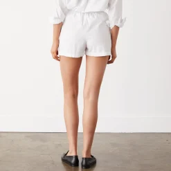 Poplin|Shorts*MONROW Poplin Boxer Short WHITE