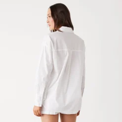Poplin|Long Sleeve*MONROW Poplin Shirt WHITE