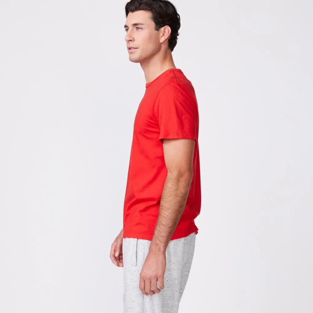 Men's Tops|Mens Sale*MONROW Relaxed Crew DEEPRED