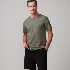 Men's Tops*MONROW Relaxed Pocket Crew GENERALGREEN