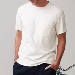 Men's Tops|Mens Sale*MONROW Relaxed Pocket Crew OFFWHITE