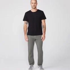 Men's Tops|Mens Sale*MONROW Relaxed Pocket Crew BLACK