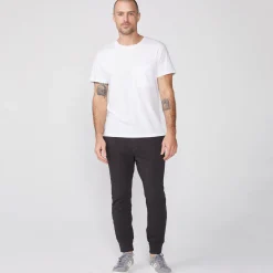 Men's Tops*MONROW Relaxed Pocket Crew WHITE