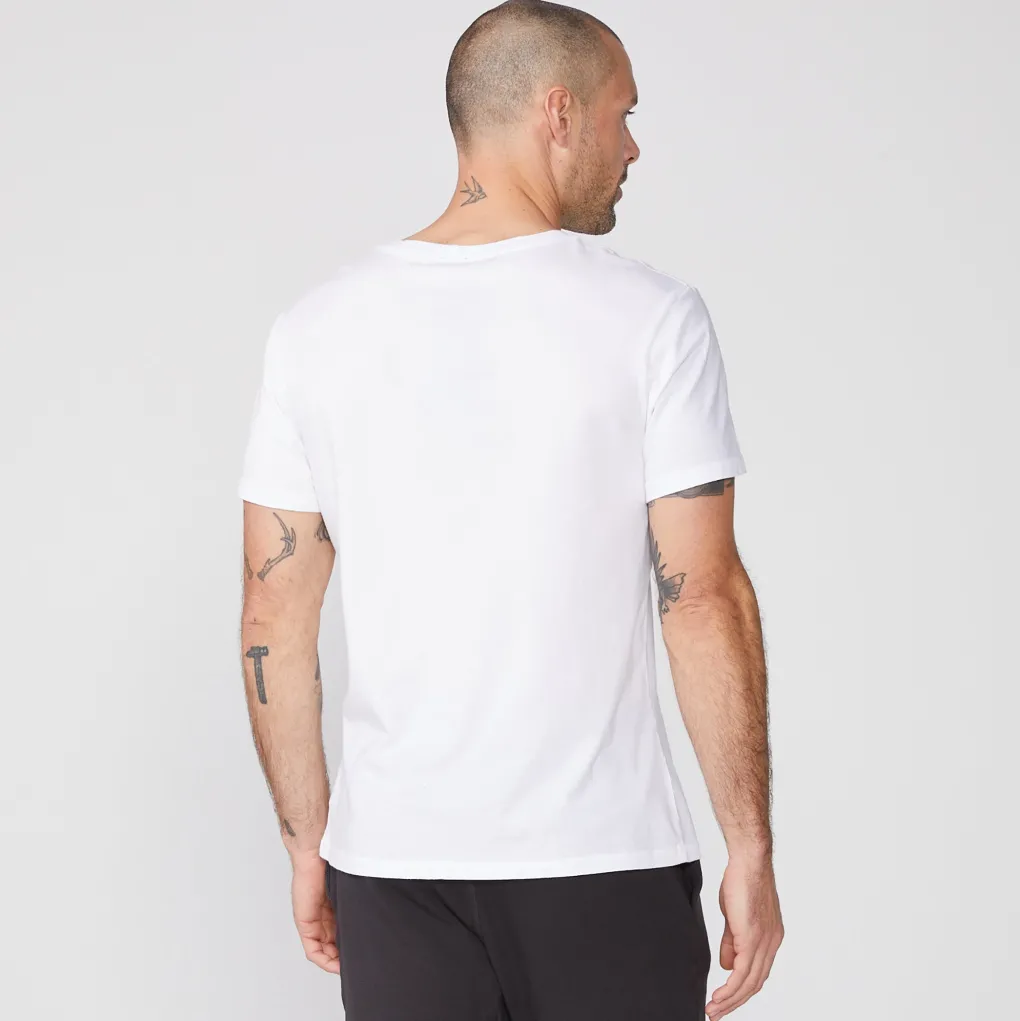 Men's Tops*MONROW Relaxed Pocket Crew WHITE