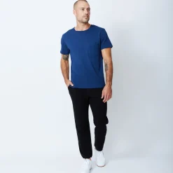 Men's Tops|Mens Sale*MONROW Relaxed Pocket Crew NAVYBLUE