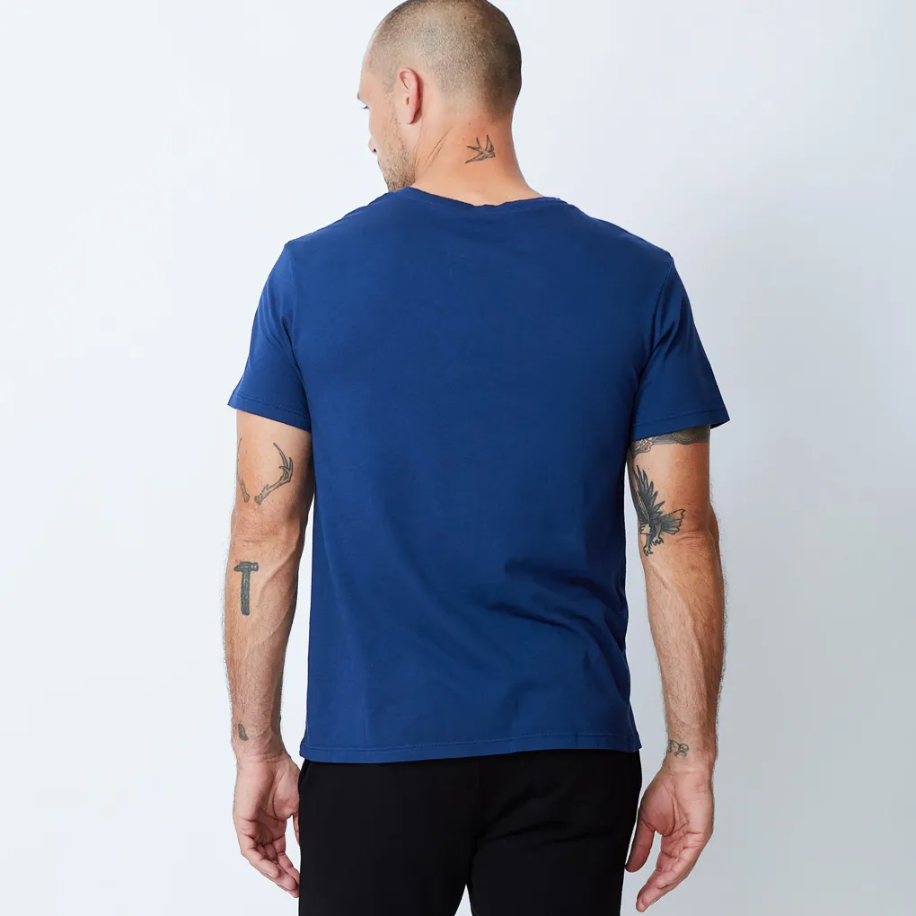 Men's Tops|Mens Sale*MONROW Relaxed Pocket Crew NAVYBLUE