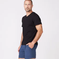 Men's Tops*MONROW Relaxed V BLACK
